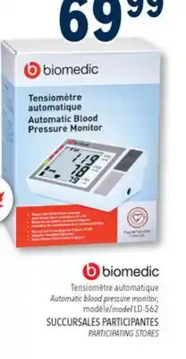Familiprix BIOMEDIC, Automatic blood pressure monitor, model LD-562 offer