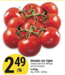 Marché Adonis TOMATES SUR VIGNE | RED VINE TOMATOES offer