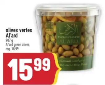 Marché Adonis OLIVES VERTES AL'ARD | AL'ARD GREEN OLIVES offer