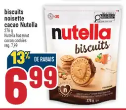 Marché Adonis Biscuits noisette cacao Nutella | Nutella hazelnut cocoa cookies offer
