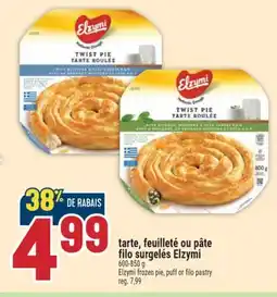 Marché Adonis TARTE, FEUILLETÉ OU PÂTE FILO SURGELÉS ELZYMI | ELZYMI FROZEN PIE, PUFF OR FILO PASTRY offer