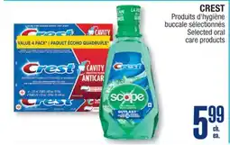 Jean Coutu CREST Selected oral care products offer
