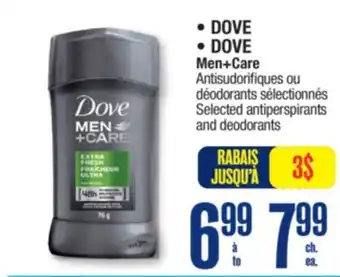 Jean Coutu DOVE, DOVE Men + Care Selected antiperspirants and deodorants offer