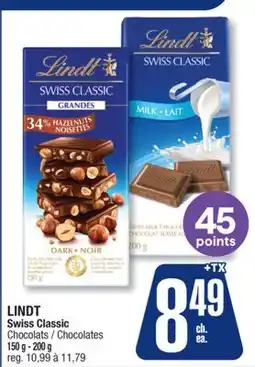Jean Coutu LINDT Swiss Classic Chocolats offer