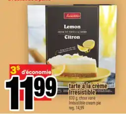 Super C tarte à la crème Irrésistible | Irrésistible cream pie offer
