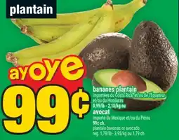 Super C bananes plantain ou avocat | plantain bananas or avocado offer