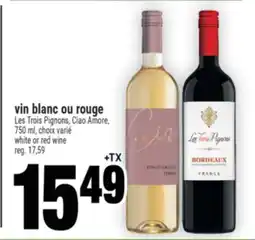 Super C vin blanc ou rouge | white or red wine offer