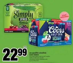Super C eau gazéifiée alcoolisée Coors Seltzer | Coors Seltzer alcoholic carbonated water offer