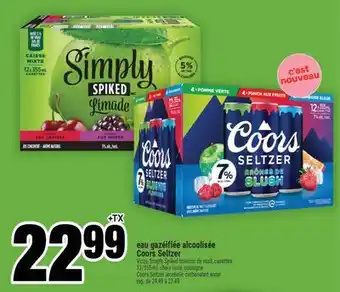 Super C eau gazéifiée alcoolisée Coors Seltzer | Coors Seltzer alcoholic carbonated water offer