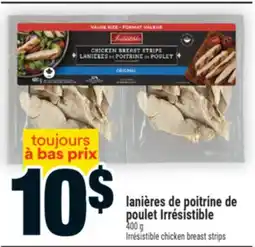 Super C lanières de poitrine de poulet Irrésistible | Irrésistible chicken breast strips offer