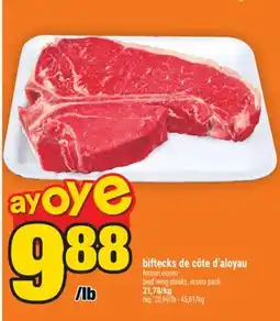 Super C biftecks de côte d'aloyau | beef wing steaks offer