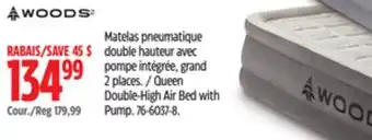 Canadian Tire Woods Queen Double-High Air Bed with Pump offer