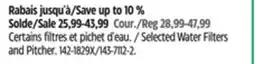 Canadian Tire Brita Selected Water Filters and Pitcher offer
