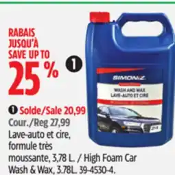 Canadian Tire Simoniz High Foam Car Wash & Wax offer