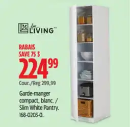 Canadian Tire For Living Slim White Pantry offer