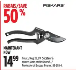 Canadian Tire Fiskars Professional Bypass Pruner offer