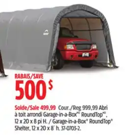 Canadian Tire Shelter Logic Garage-in-a-Box RoundTop Shelter offer