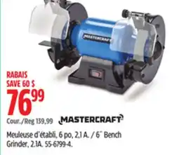Canadian Tire Mastercraft 6˝ Bench Grinder, 2.1A offer