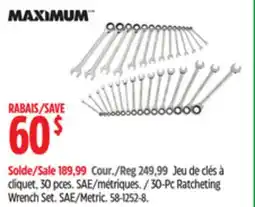 Canadian Tire MAXIMUM 30-Pc Ratcheting Wrench Set offer