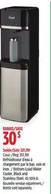 Canadian Tire Master Chef Bottom-Load Water Cooler, Black and Stainless-Steel offer