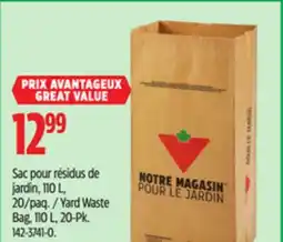 Canadian Tire Yard Waste Bag, 110 L, 20-Pk offer