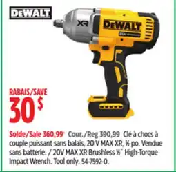 Canadian Tire 20V MAX XR Brushless 1⁄2˝ High-Torque Impact Wrench offer