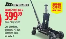 Canadian Tire MOTOMASTER 3-Ton Bigwheel Jack offer