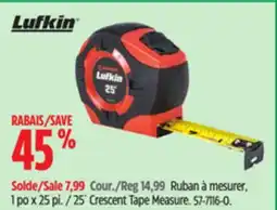 Canadian Tire 25´ Crescent Tape Measure offer