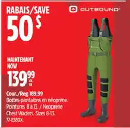Canadian Tire Outbound Neoprene Chest Waders offer