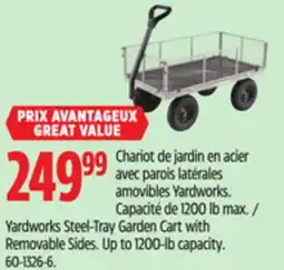 Canadian Tire Yardworks Steel-Tray Garden Cart with Removable Sides offer