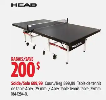 Canadian Tire Head Apex Table Tennis Table offer