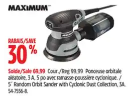 Canadian Tire Maximum 5' Random Orbit Sander with Cyclonic Dust Collection, 3A offer