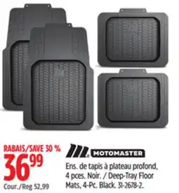 Canadian Tire MotoMaster Deep-Tray Floor Mats, 4-Pc offer
