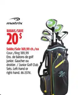 Canadian Tire Matrix Junior Golf Club Sets offer