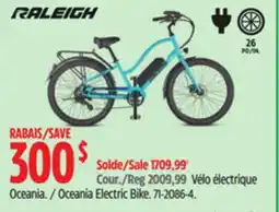 Canadian Tire Raleigh Oceania Electric Bike offer