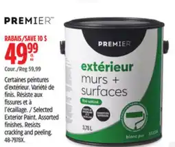 Canadian Tire Premier Selected Exterior Paint offer