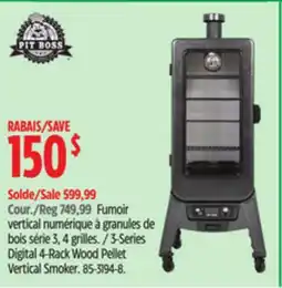 Canadian Tire 3-Series Digital 4-Rack Wood Pellet Vertical Smoker offer
