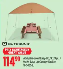 Canadian Tire Outbound 9 x 9´ Easy-Up Canopy Shelter offer