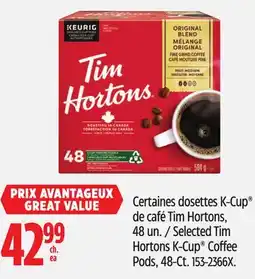 Canadian Tire Tim Horton's Selected Tim Hortons K-Cup Coffee Pods offer