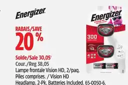 Canadian Tire ENERGIZER Vision HD Headlamp, 2-Pk offer