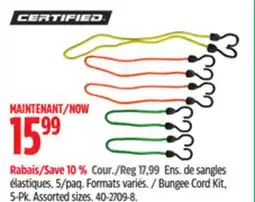 Canadian Tire CERTIFIED Bungee Cord Kit, 5-Pk offer