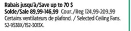 Canadian Tire elected Ceiling Fans offer