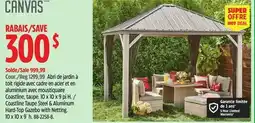 Canadian Tire CANVAS Coastline Taupe Steel & Aluminum Hard-Top Gazebo with Netting offer