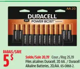 Canadian Tire Duracell Alkaline Batteries offer