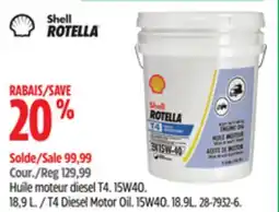 Canadian Tire Shell ROTELLA T4 Diesel Motor Oil offer