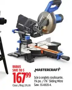Canadian Tire Mastercraft 7 1⁄4˝ Sliding Mitre Saw offer