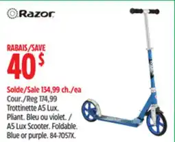 Canadian Tire A5 Lux Scooter. Foldable. Blue or purple offer