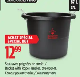 Canadian Tire Gracious Living Bucket with Rope Handles offer