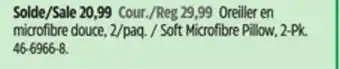 Canadian Tire Soft Microfibre Pillow offer