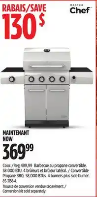 Canadian Tire Master Chef Convertible Propane BBQ offer